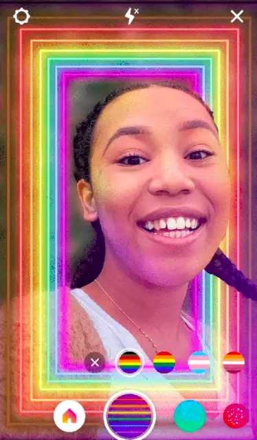 instagram AR effect for pride month 2020