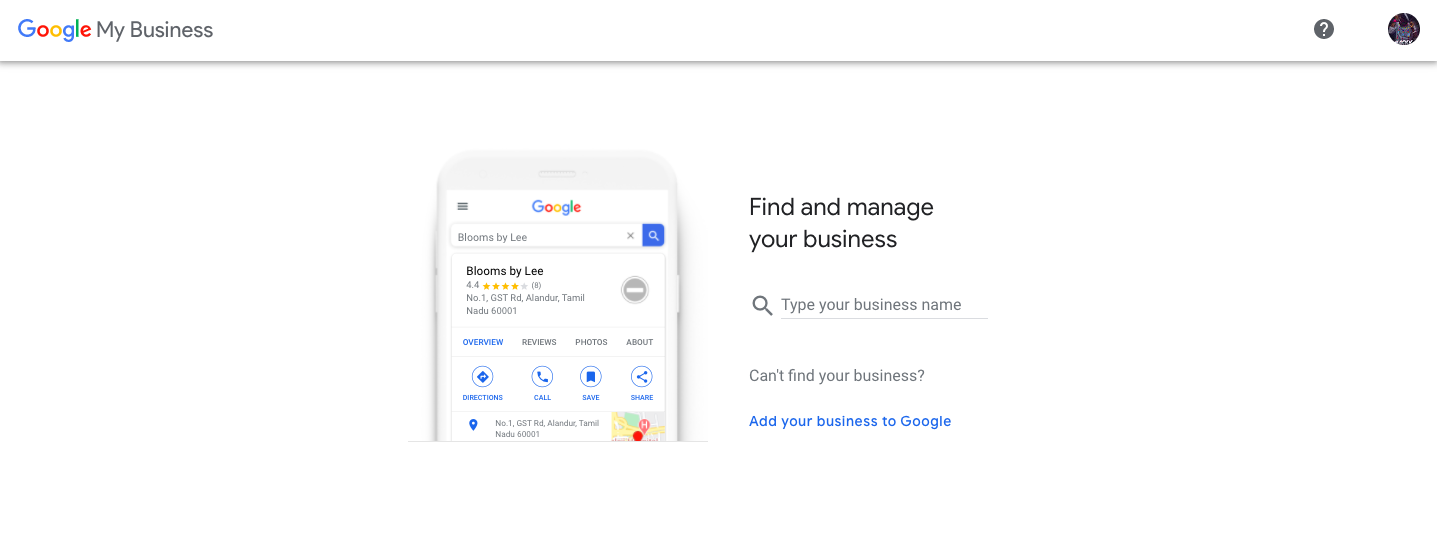 google my business signup