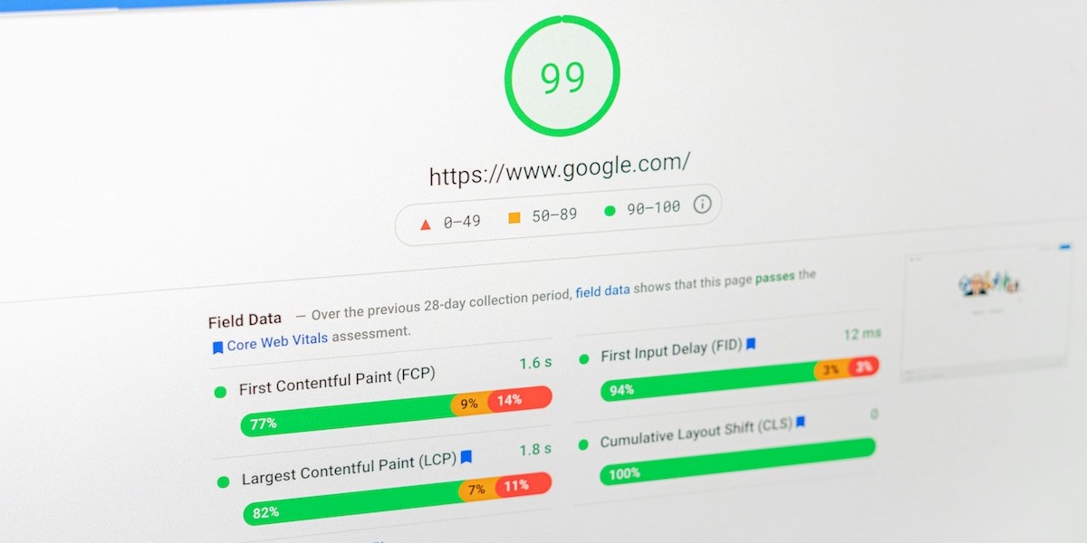 google pagespeed insights score PSI