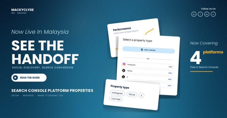 search console platform properties featured banner